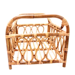 Acessórios para fotografia de bebê, cesta vintage em rattan para tirar fotos de bebês recém-nascidos, recipiente infantil, acessório para cama