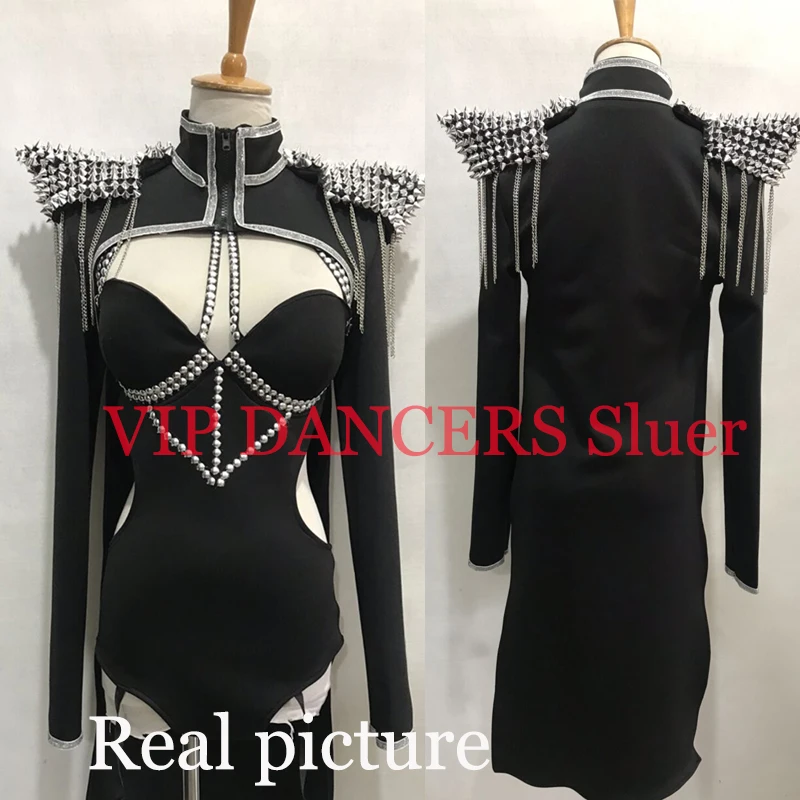 Bar Female Singer Sexy Bodysuit Nightclub Ds Lead Dance Dj Costume European And American Jazz Gogo Costume Stage Outfits DQS7234