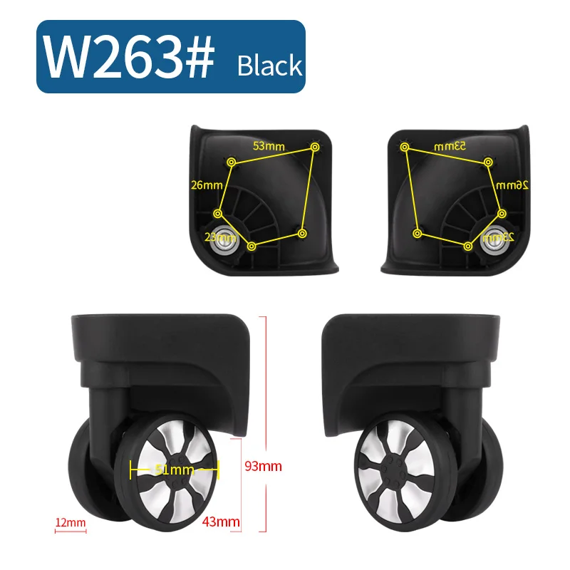 Maintenance Replacement Travel Case Universal Wheel Casters Wear-resistant Shock-absorbing Universal Wheel Luggage Accessories