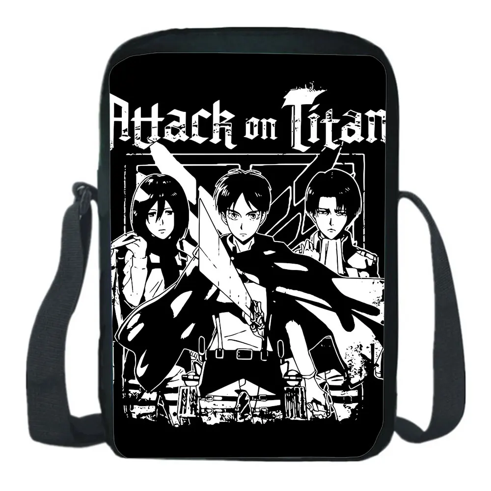 Attack On Titan Messenger Bag Anime Printing Fashion School Bag Teens Cartoon Casual Student Backpack