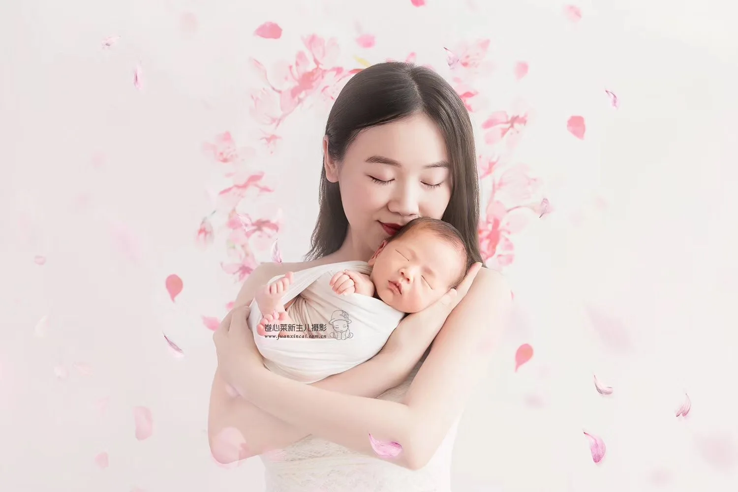 Newborn Photography Prop Stretch Background Blanket Imitation Of Watercolor Hand-painted Blanket Studio Creative Props Blankets