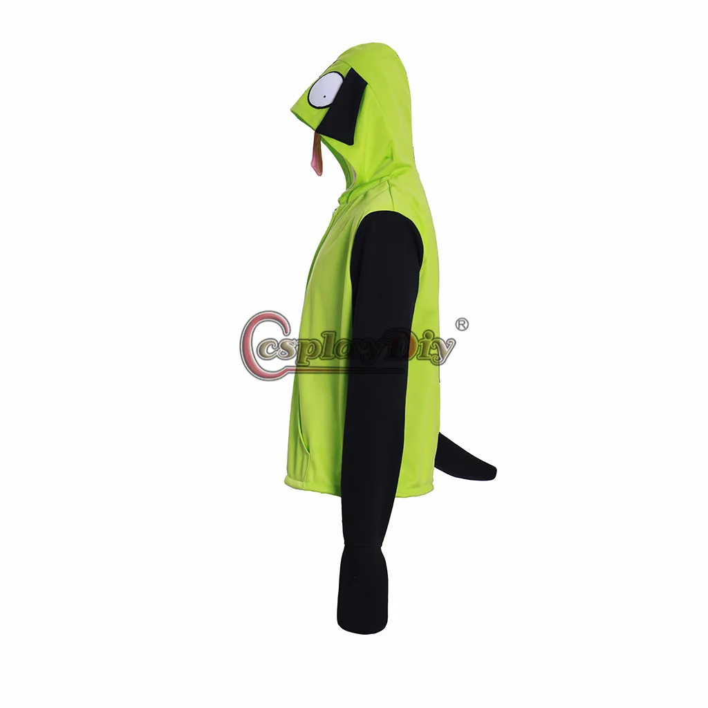 Disfraz de Cosplay de Alien ZIM, sudadera con capucha de ZIM Gir Doom, chaqueta superior con cremallera, abrigo de Halloween para adultos, L321