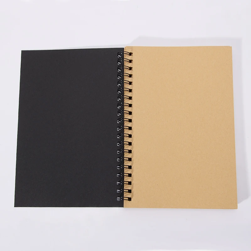 Cute Small Sketchbook Notebook for Drawing Painting Graffiti Soft Cover Black Paper Sketch Diary Book Memo Pad Office School