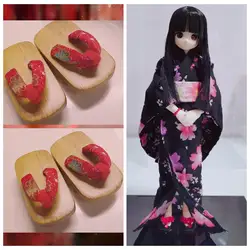 1/6 1/4 1/3 BJD accessories JP clogs ancient costume Geta shoes flip flop kimono sandals for BJD/SD Strong uncle doll C0453