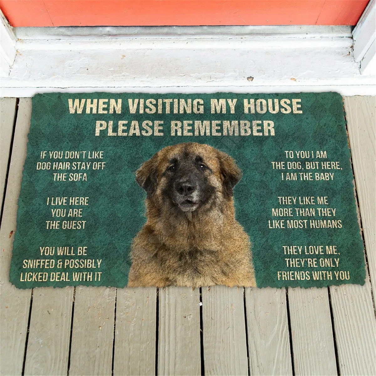 3D Printed Please Remember Leonberger Dogs House Doormat Non Slip Door Floor Mats Decor Porch Doormat 02