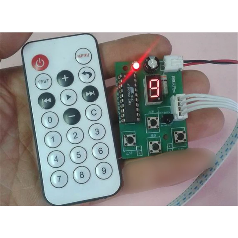 

DC4-6V Gear display Adjustable speed 2-phase 4-wire 6-wire stepper motor driver control board With remote control