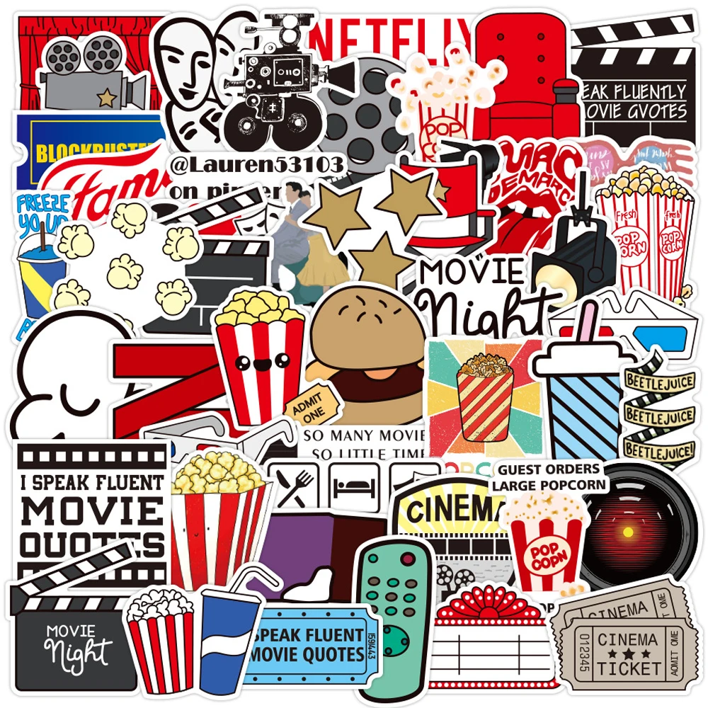 10/30/50pcs Movie Party Cartoon Stickers Aesthetic DIY Phone Case Laptop Scrapbooking Water Bottle Graffiti Kids Sticker Decal