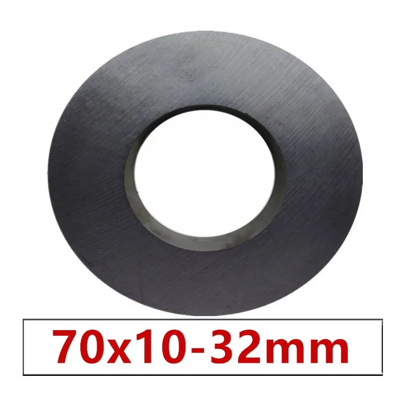 

1pcs/lot Ring Ferrite Magnet 70x10 mm Hole 32mm Permanent magnet 70mm x 10mm Black Round Speaker ceramic magnet 70*10 70-32x10mm