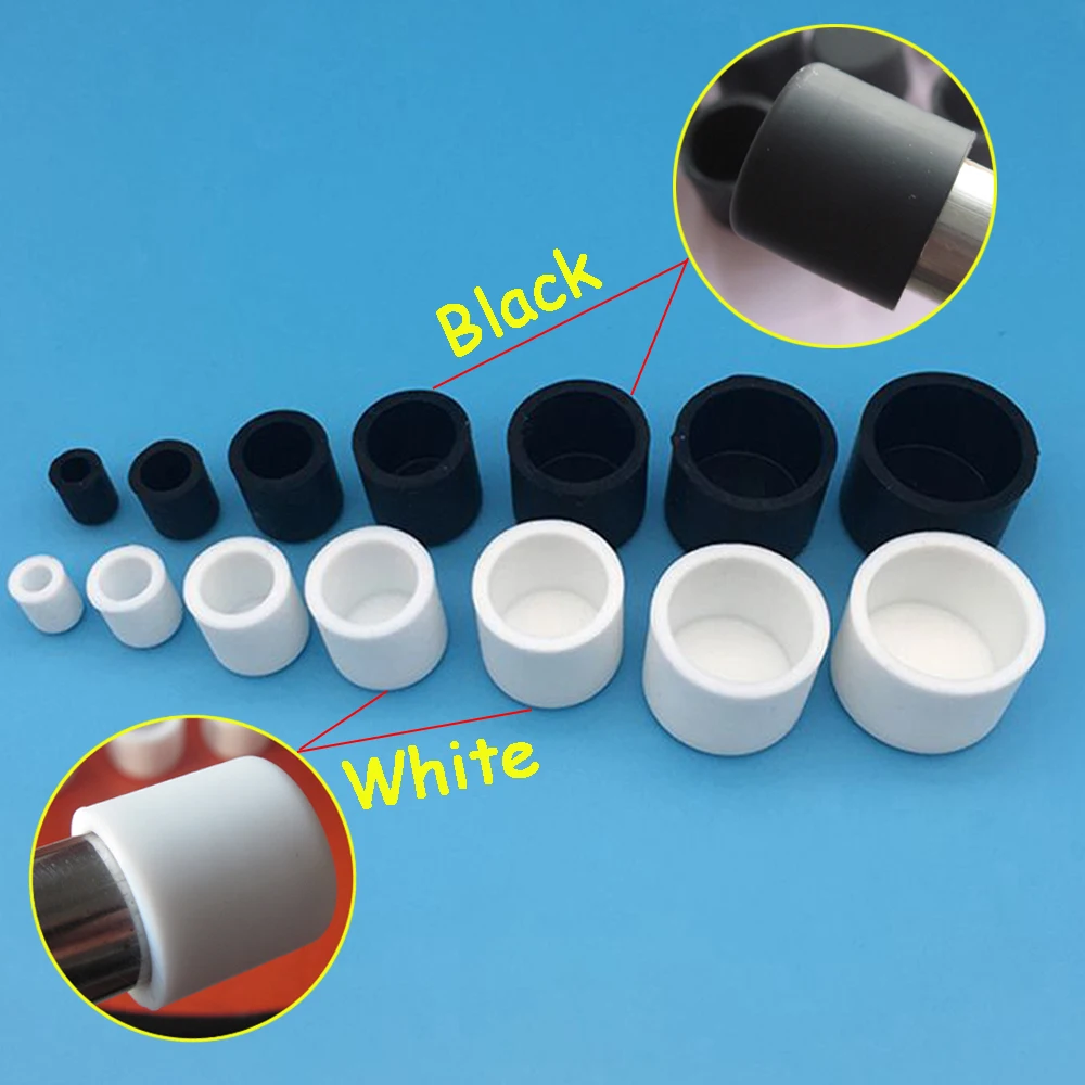 2.8mm~78.5mm Black/White Silicone Rubber Plug Blanking End Caps Thread Protector Foot Cover For Pipe Tube