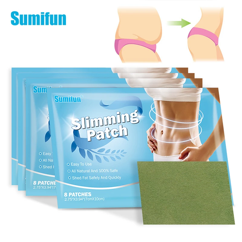 8Pcs Slimming Patch Belly Thigh Arm Abdomin Burning Fat Lose Weight Natural Herbal Navel Sticker Body Shaping Plaster Keep Shape