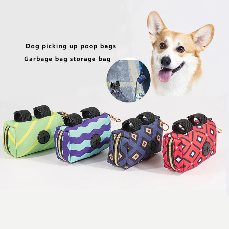 Portable Dog Poop Biodegradable Bag Dispenser Pouch Pet Puppy Cat Pick Up Poop Bag Holder Pets Supplies Garbage Bags