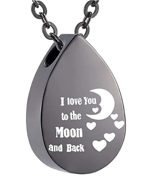 Memorial Urn Necklace For Memory Unisex Stainless Steel Pet,Dog/Cat Jewelry Paw Print Cremation Jewelry Ashes Holder Pet