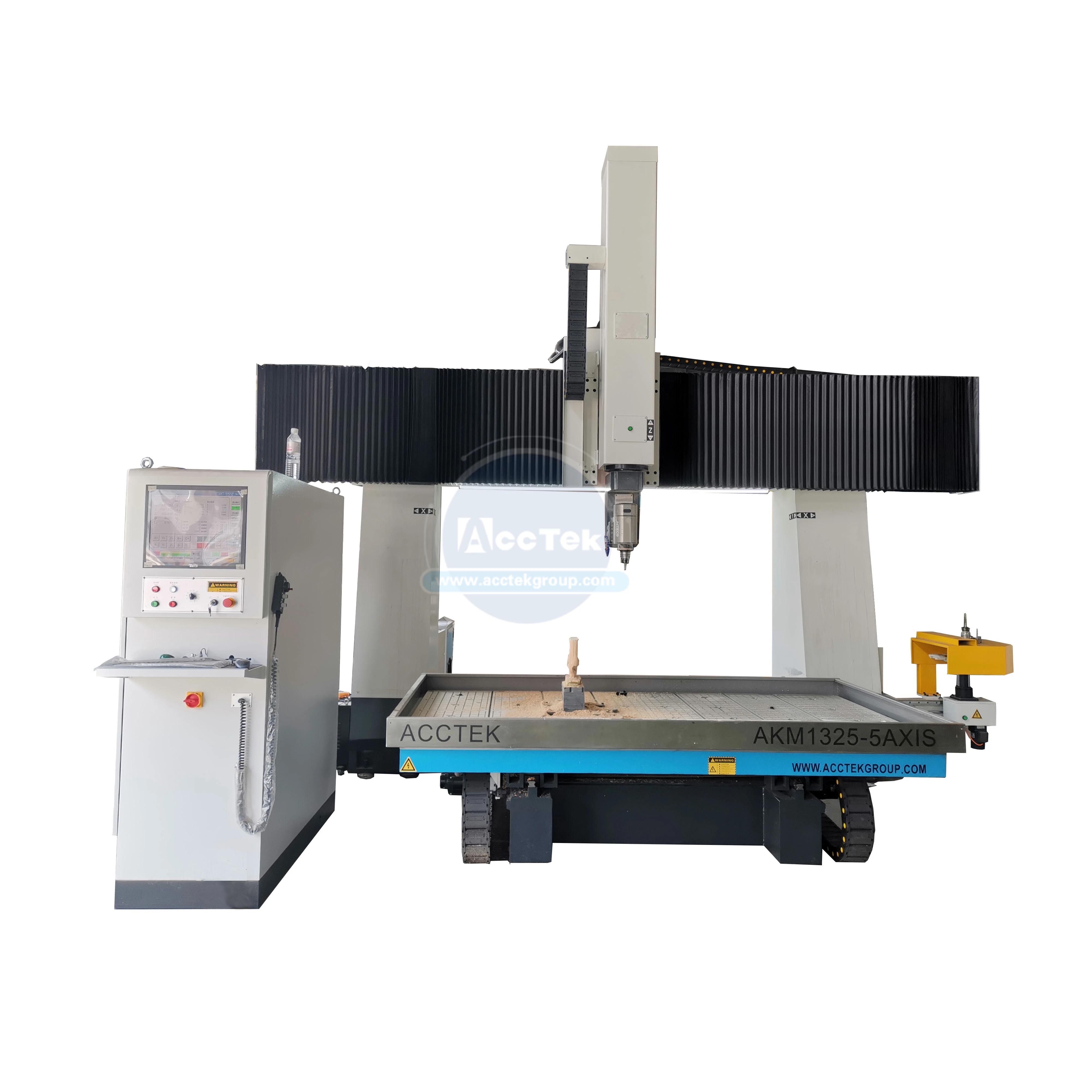 AccTek Manufacture 5 axis Milling Machine Plastic Foam Aluminum Stone 5D CNC Router Machinery Center for Sale