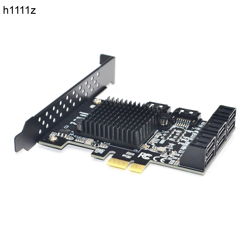 

88SE9215 Chip 8 Ports SATA 3.0 to PCIe Expansion Card PCI Express SATA Adapter SATA 3 Converter with Heat Sink for HDD PCIE SATA