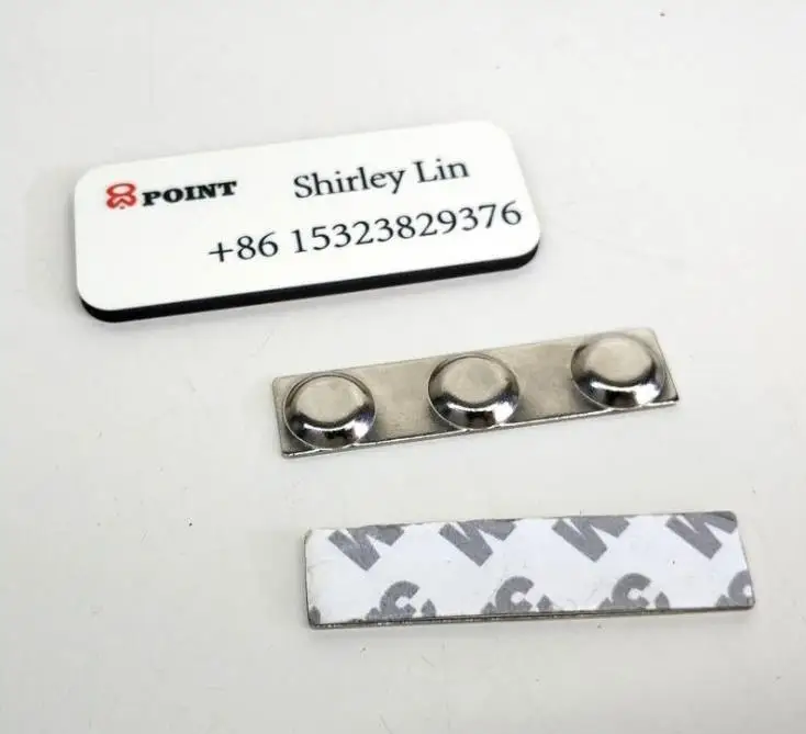 

39*76*3mm Rectangle Badge With Magnet MDF Sublimation Name Tag for Work DIY Blanks Name Card Badge SN3744