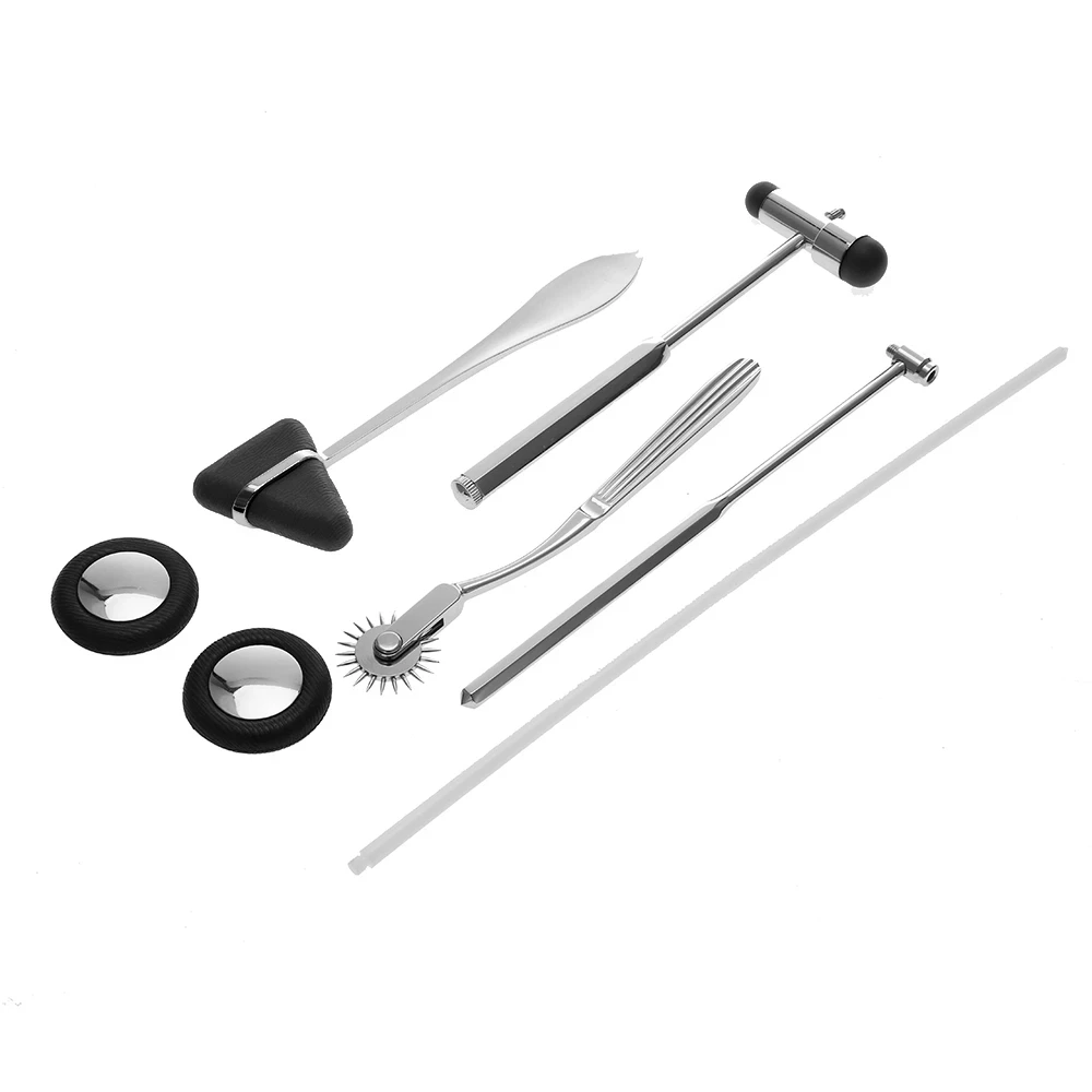 5 in 1 Medical Neurological Percussor Nerve Test Diagnostic Reflex Percussion Body Knee Massage Stick Buck Hammer Tool Set B2