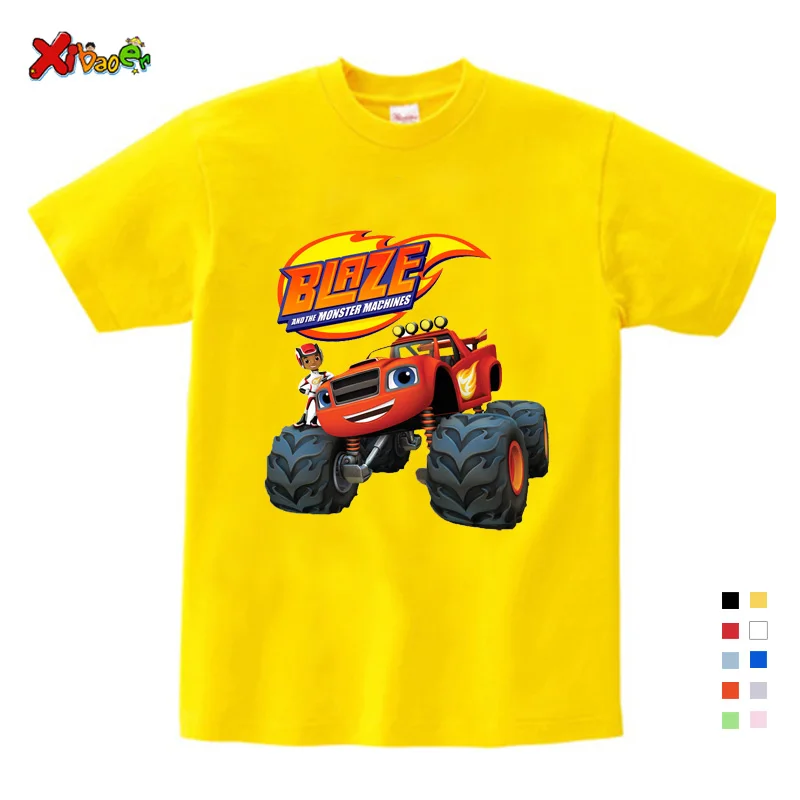 Blaze and The Monster Machines Kids Clothes Boy Impostor Blaze Game Anime T-Shirt Boys or Girls Tees Top Short Sleeve T Shirt