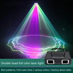 Laser projection lamp double hole stage effect DMX512 disco party KTV nightclub and dance floor lighting DJ