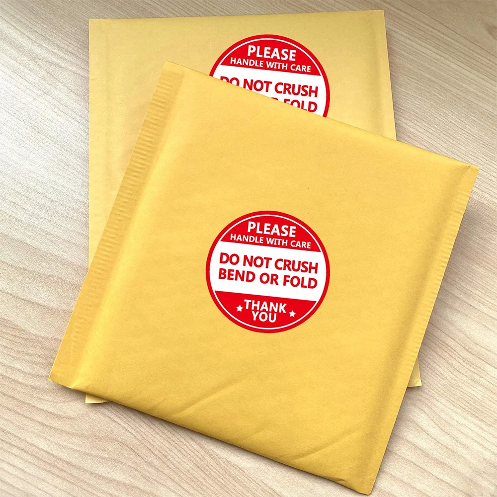 2 Inch Fragile Please Do Not Crush Bend or Fold Shipping Handling Warning Stickers Labels for Package 500 Pcs Per Roll
