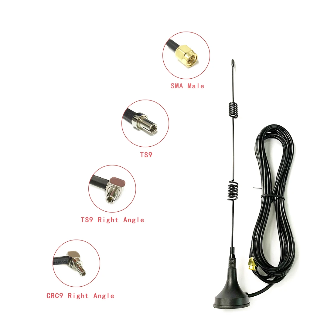 External Magnetic Base Aerial Antenna, 3M Extension Cable, Male 5dBi Modem, 3G, 800 MHz, 850MHZ, 900MHZ, 1800MHZ, 1900MHZ