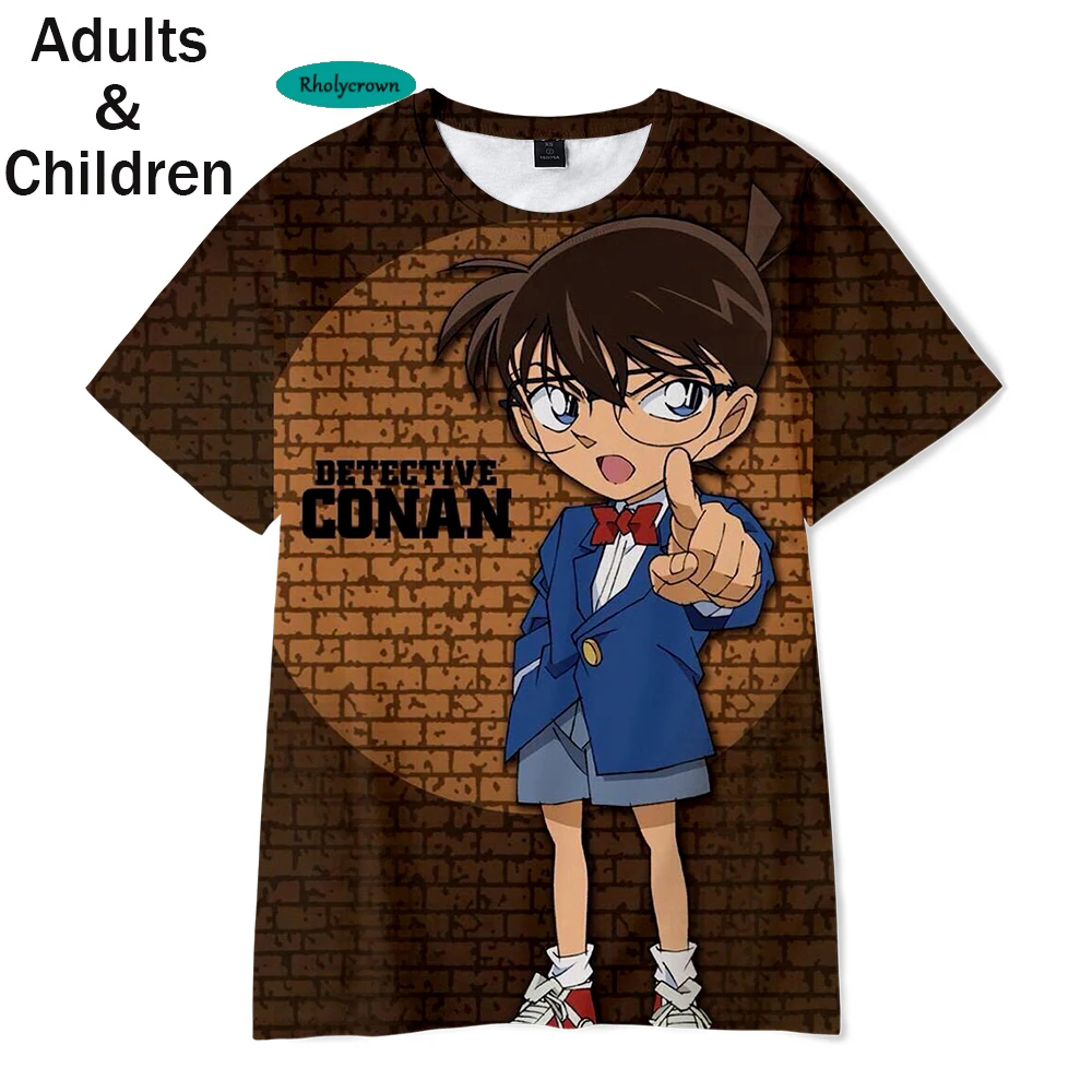 3D Anime Detective Conan T shirt Men Women New Fashion Hip Hop Kids t shirt Casual 3D Detective Conan Boys girls Summer T-shirt