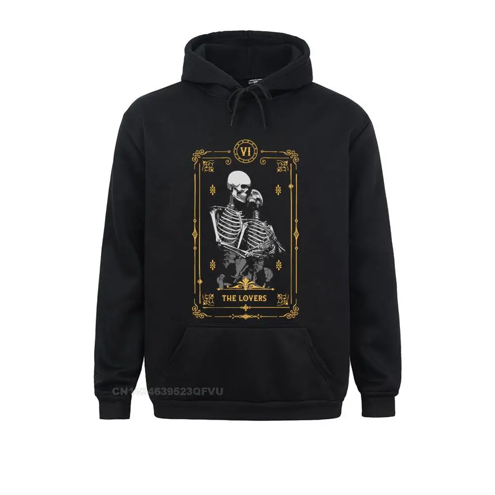 Sweats à capuche vintage en coton pour hommes, Streetwear, Tees Fitness, The Magician Skull, Magic Pullover, Lovers VI Tarot Card