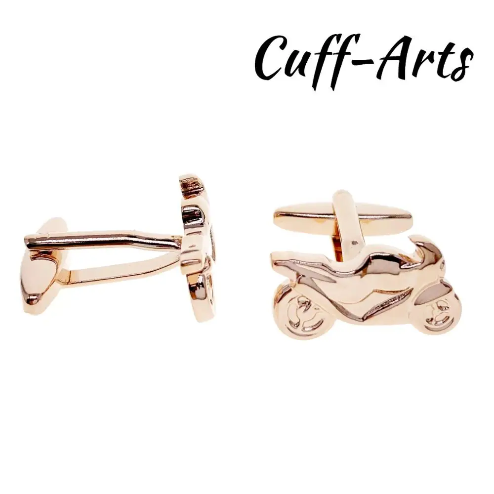 Cufflinks for Men Sports Motorbike Cufflinks Rose Gold Gifts for Men Gemelli Gemelos Spinki by Cuffarts C20206