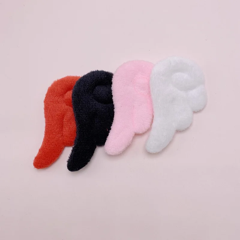 7*4 cm, 40 Stück/Set, Plüsch-Filz-Engelsflügel, gepolsterte Applikationen zum Selbermachen, für Kinder-Haarspangen und als Accessoires für Socken und Hüte. – Detail 11