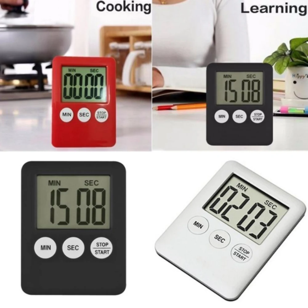 ​Ultra-thin Digital Kitchen Timer With Magnetic Rear LCD Display Can Display Minute Countdown Reminder Accessories