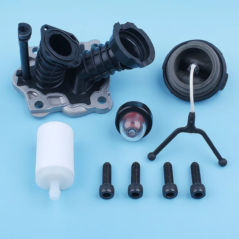 Imagem -03 - Coletor de Admissão de Inicialização da Tubulação de Entrada Kit Tampa Gás Borracha Assy para Husqvarna 445 450 445e 450e Rancher Motosserra 544082301 Peças Reposição