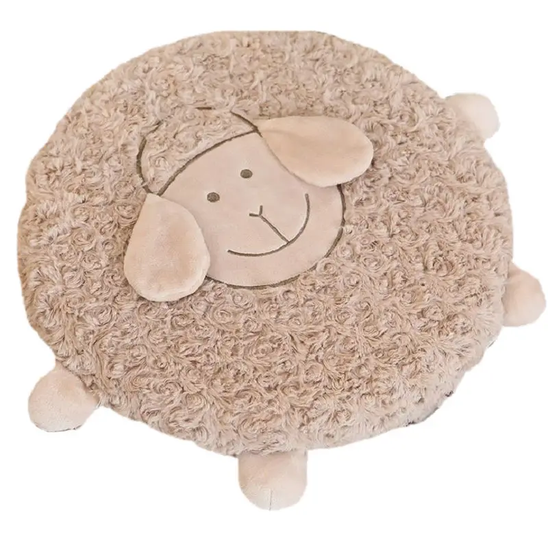 Ins Hot Lamb Chair Seat Mat Stuffed Sponge Filling Winter Keep Warm Office Chair Mat  Nordic style Sheep Carpet Girlfriend Gift