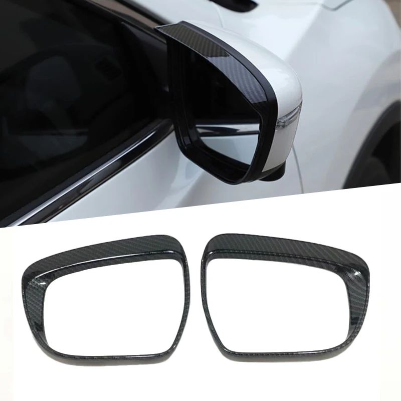 Car Rearview Mirror Covers Rain Eyebrow Frame Exterior Auto Accessories For Nissan Qashqai J11 Rain Gear 2016 2017 2018 2019