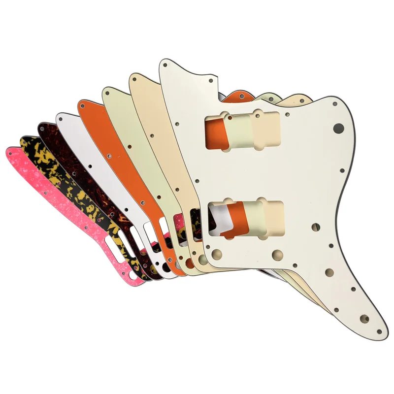 Xinyue Custom Guitar Parts - For US No Upper Controls Jazzmaster Style Guitar Pickguard Replacement Flame Pattern