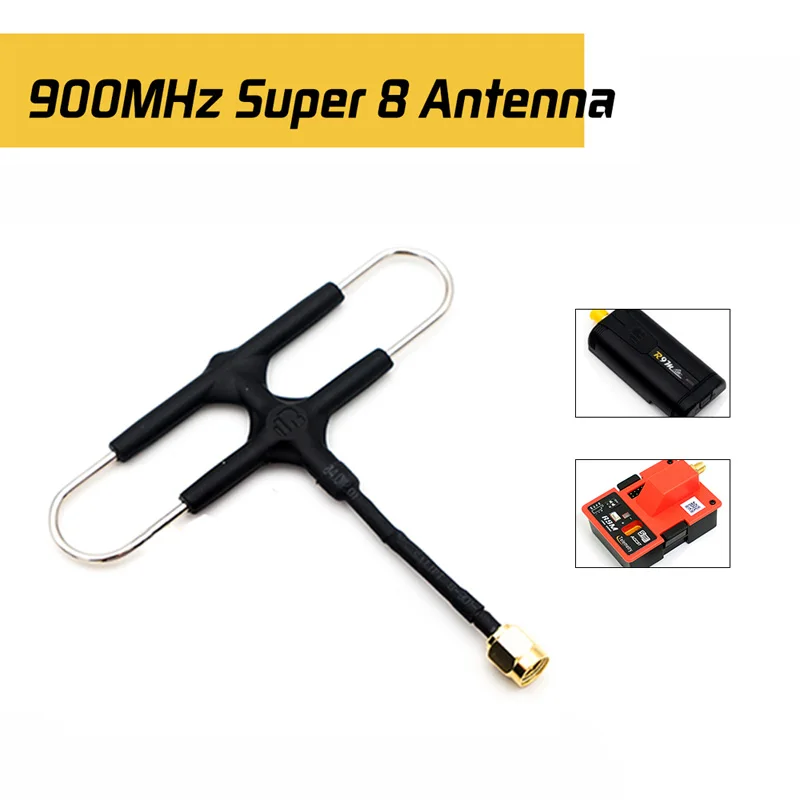 Antenna FrSky Super 8 per modulo R9M / R9M Lite antenna diamantata con sistema a lungo raggio 915mhz/ 868mhz