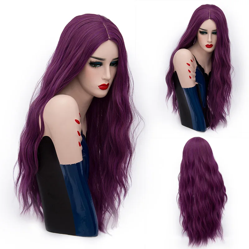 MSIWIGS Long Pink Wavy Wig Cosplay