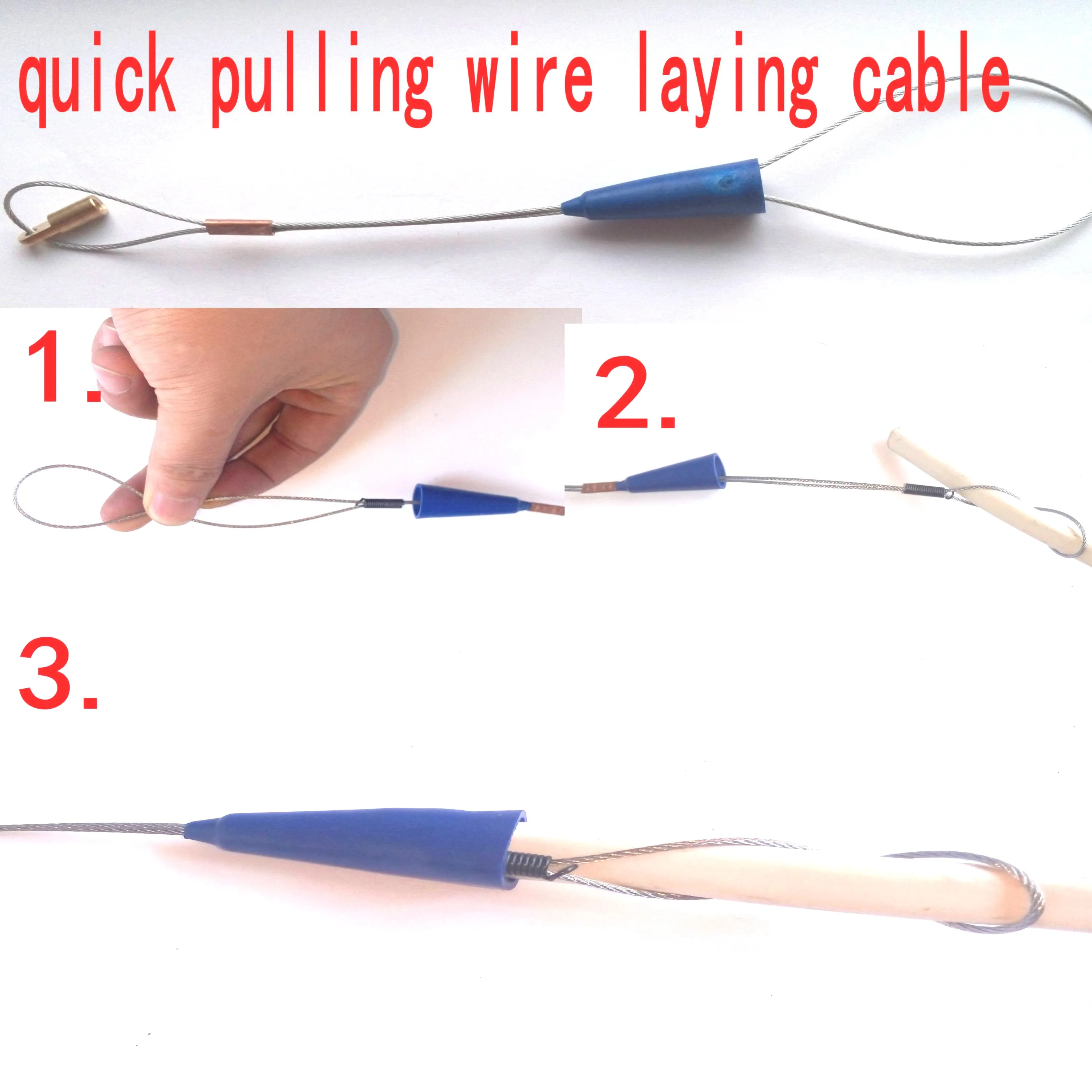 Cable Access Kits 20x100cm 20PCS rods with hook,rings,LED light,magnet,chain cable puller push pull rod sanke rod wire puller