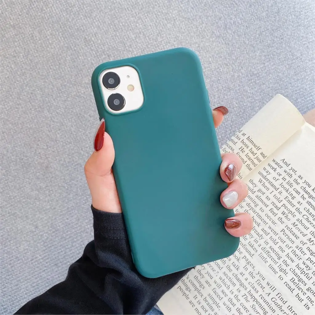 Candy Farbe Silikon Telefon Fall Für iphone 13 14 Pro Max Funda Für iphone 11 12 Pro max 13 mini 14 Plus Matte Zurück Abdeckung Coque – Detail 23