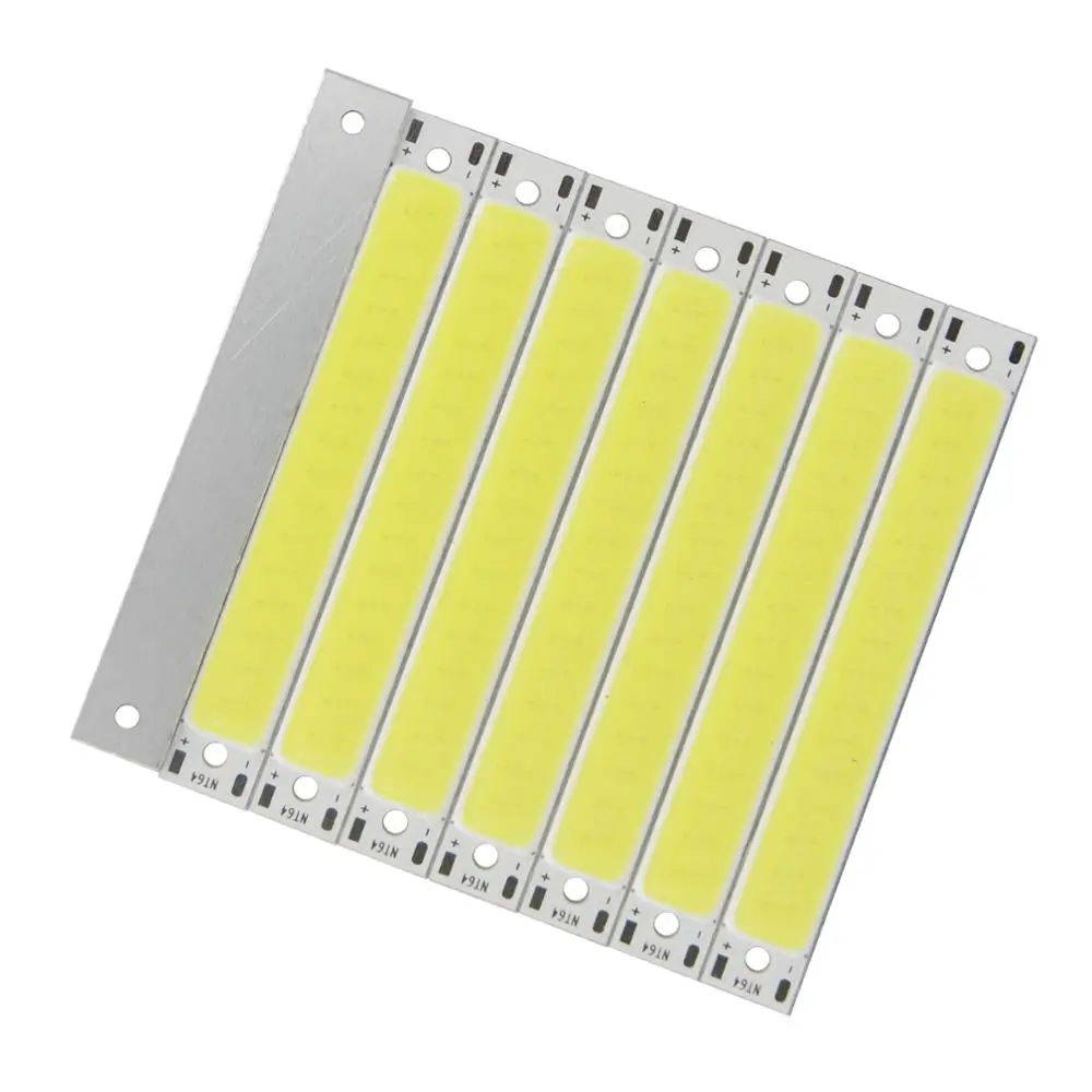 Tira de bombillas LED COB, 8mm x 60mm, 3W, fuente de reflector de trabajo, cuentas de Chip DC 3V para lámpara DIY, superbrillante, rojo, azul, blanco