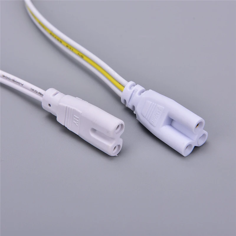 1PC LED Tube Connector 3Pin/2Pin Double-end Cable Wire 30cm Two-phase Three-phase T4 T5 T8  Lamp Lighting Connecting Wholesale