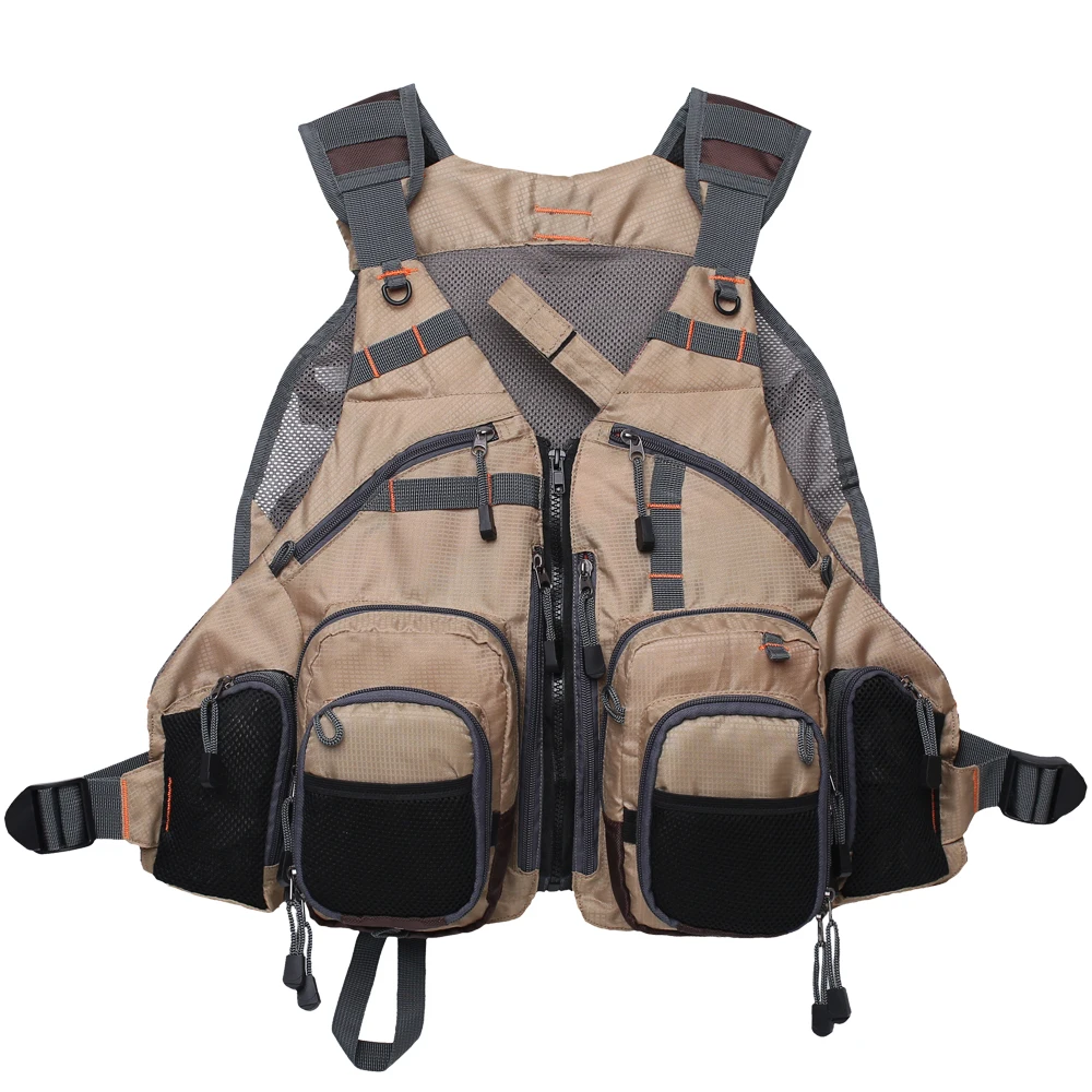 Chaleco de pesca con bolsillos y mesh – Talla ajustable