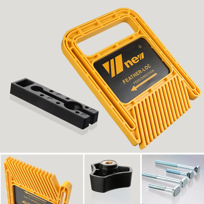 Multi-Tujuan Bulu Loc Papan Set Woodworking Engraving Mesin Featherboards Miter Gauge Slot Kayu Alat DIY