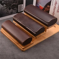 Vazrobe PU Leather Glasses Case Brown spectacles Box Reading  Glasses Storage Clean Cloth Free Send