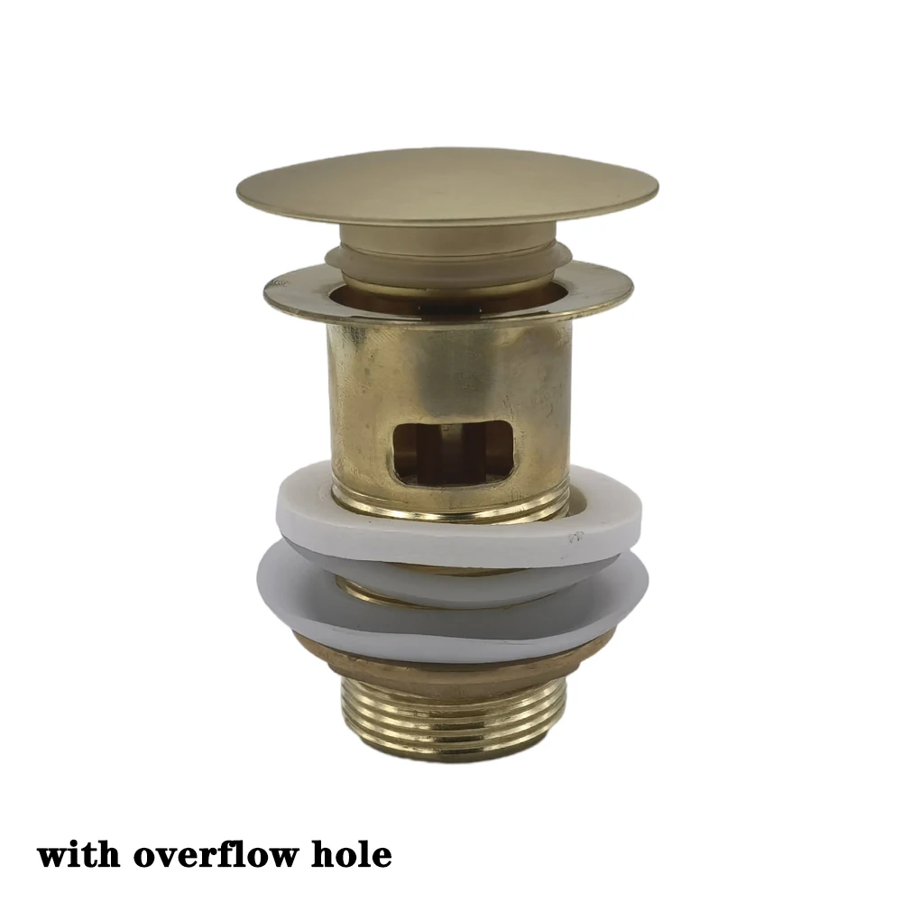 Pop-up afvoerknop badkamer wastafel plug afvoer sifon afvoerstop wastafelkraan accessoire wastafelpijp zwart goud rosé
