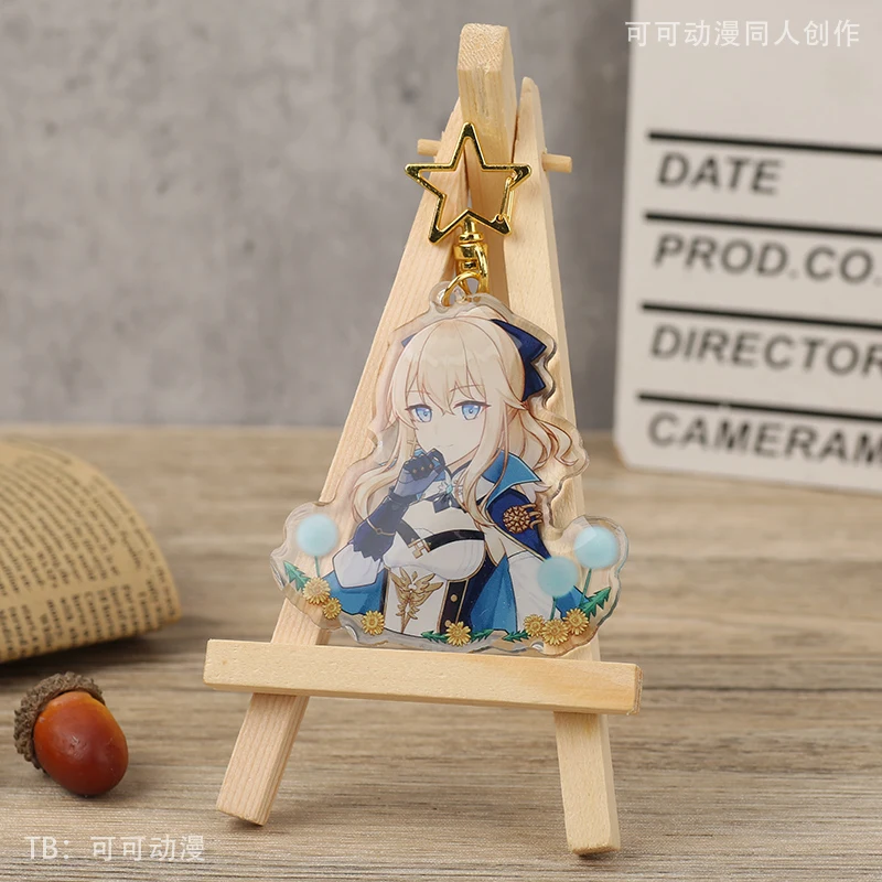 NEW Genshin Impact Klee Paimon Jean Qiqi Mona Venti Cartoon Acrylic Schoolbag Itabag Pendant Keychain Figure Decor Cosplay Gift