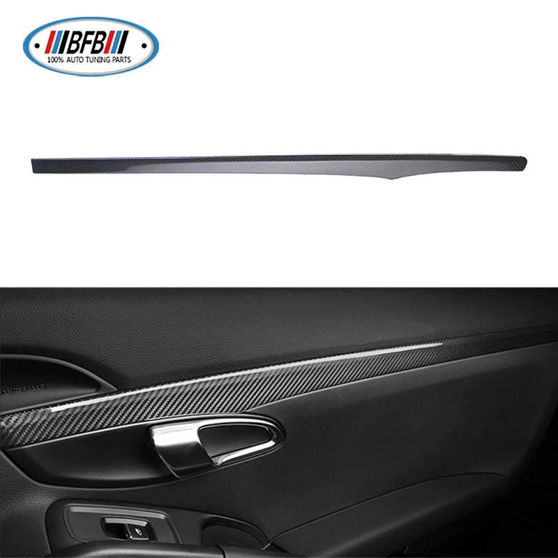 

For Porsche 911 718 Boxster Cayman Real Carbon Fiber Interior Door Panel Trim 2016-2018