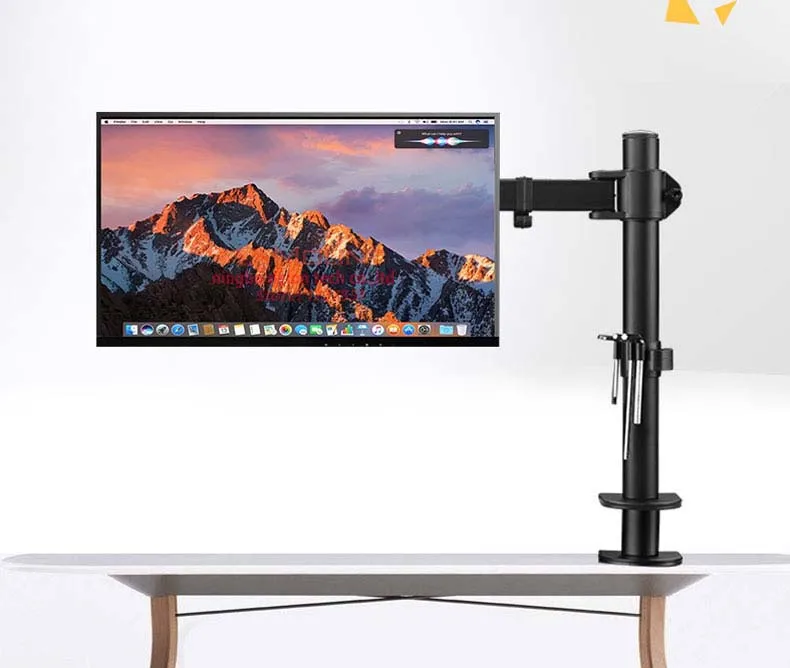 M902-240II フルモーション回転グロメットクランプベーススチールシングル 10 "-27" モニターデスクブラケットダブルアームデスクトップサポート 0-9.9kg