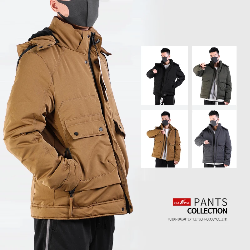 

BAPAI Men's Jacket Warm Hooded Thick Puffer Jacket Coat Male Casual High Quality Overcoat Thermal Winter Windbreaker