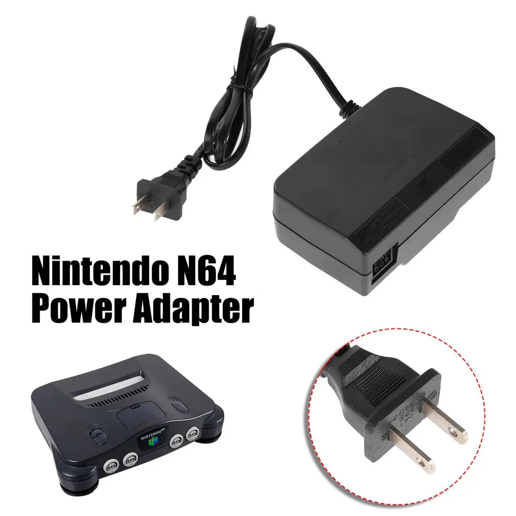 For Nintendo N64 AC Adapter Charger Nintendo 64 US Regulatory Power Adapter Power Supply Cord Charging Charger Power Supply