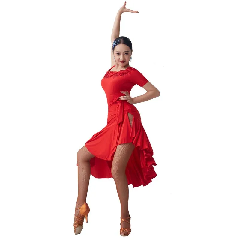 LP-2101 Custom new national standard Latin dance practice dress elegante abito da ballo latino da donna abiti da ballo latino americani