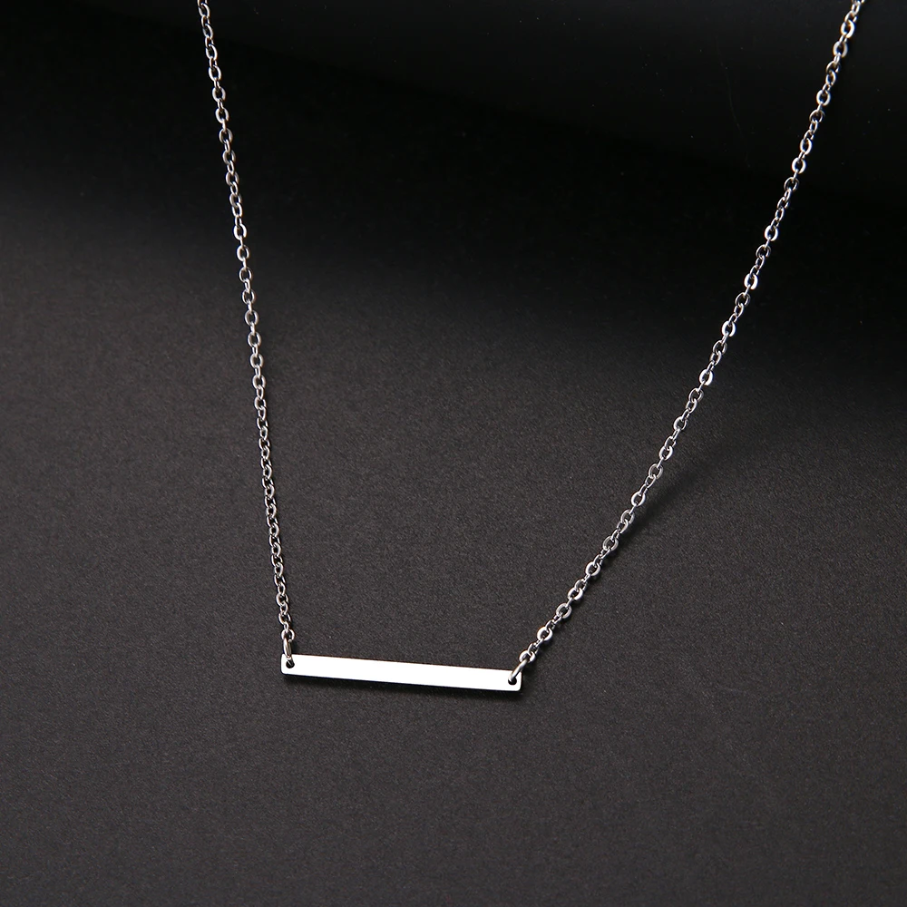 DOTIFI For Women Necklaces Simple Cross Bar Pendant Stainless Steel Necklace Fashion Jewellery image 2